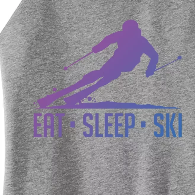 Eat Sleep Ski Skiing Skier Snow Winter Vacation Gift Great Gift Women’s Perfect Tri Rocker Tank