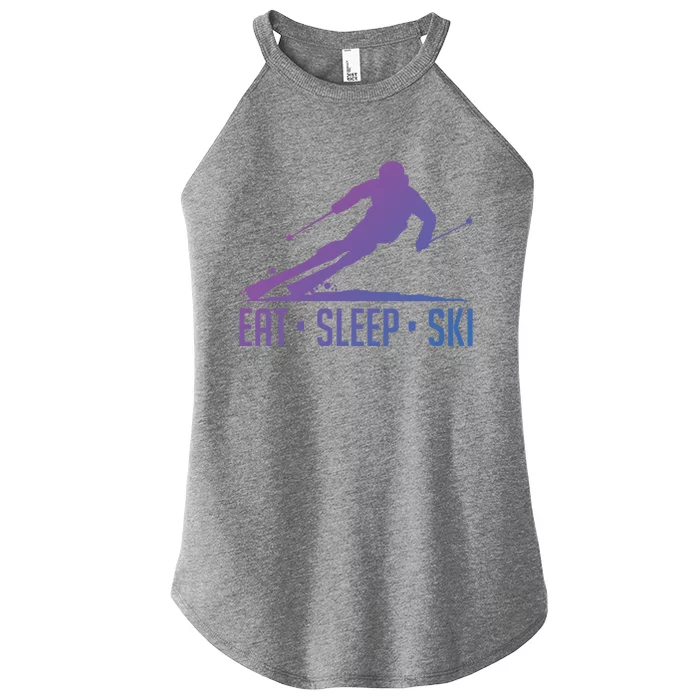 Eat Sleep Ski Skiing Skier Snow Winter Vacation Gift Great Gift Women’s Perfect Tri Rocker Tank