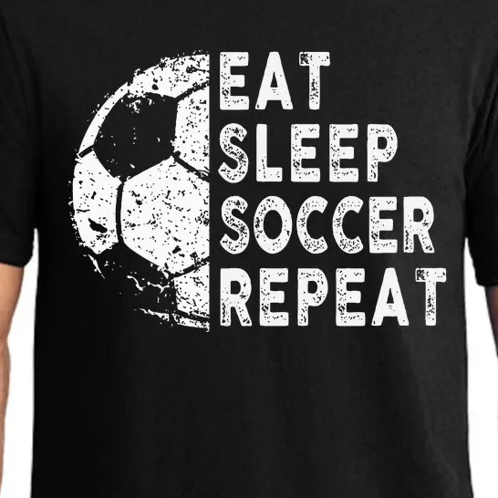 Eat Sleep Soccer Repeat Football Player Fan Funny Pajama Set