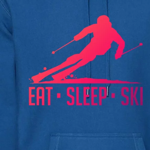 Eat Sleep Ski Skiing Skier Snow Winter Vacation Gift Great Gift Premium Hoodie