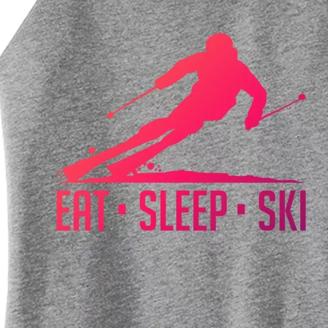 Eat Sleep Ski Skiing Skier Snow Winter Vacation Gift Great Gift Women’s Perfect Tri Rocker Tank