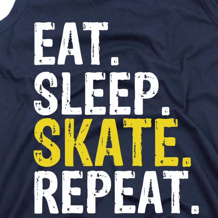 Eat Sleep Skate Repeat Gift Ice Skating Tank Top