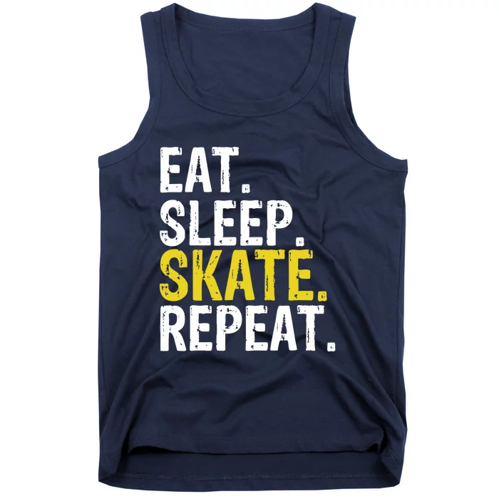 Eat Sleep Skate Repeat Gift Ice Skating Tank Top