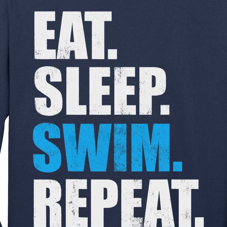 Eat Sleep Swim Repeat Long Sleeve Shirt