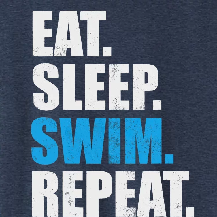 Eat Sleep Swim Repeat Women's Crop Top Tee