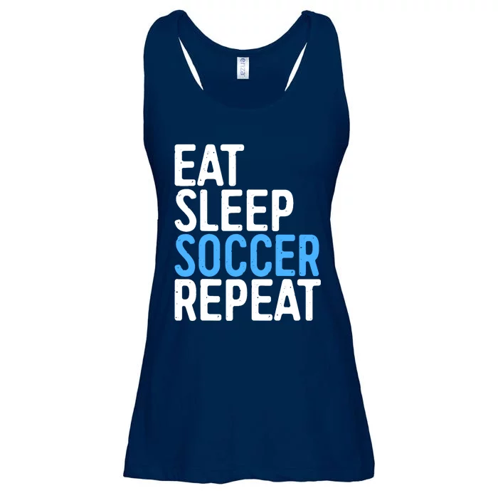 Eat Sleep Soccer Repeat Ladies Essential Flowy Tank