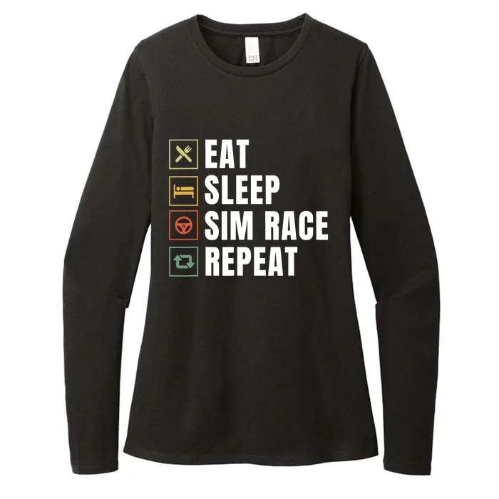 Eat Sleep Sim Race Repeat Sim Racer Womens CVC Long Sleeve Shirt