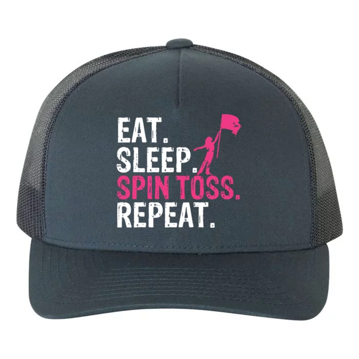 Eat Sleep Spin Toss Repeat Flag Color Guard Gift Yupoong Adult 5-Panel Trucker Hat