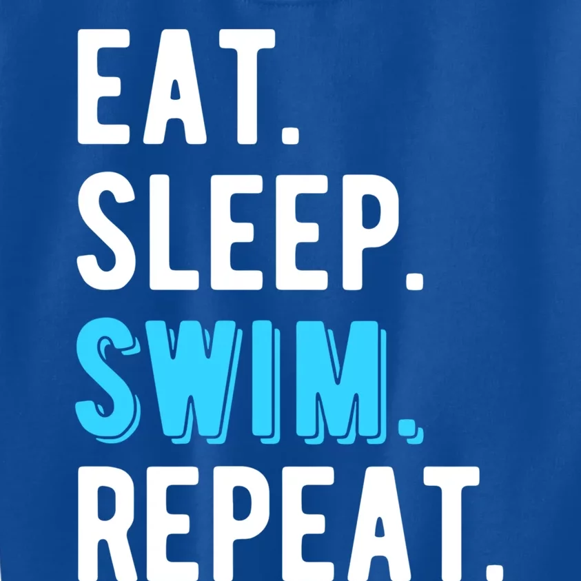 Eat Sleep Swim Repeat Swimming Swimmer Cool Funny Gift Kids Sweatshirt