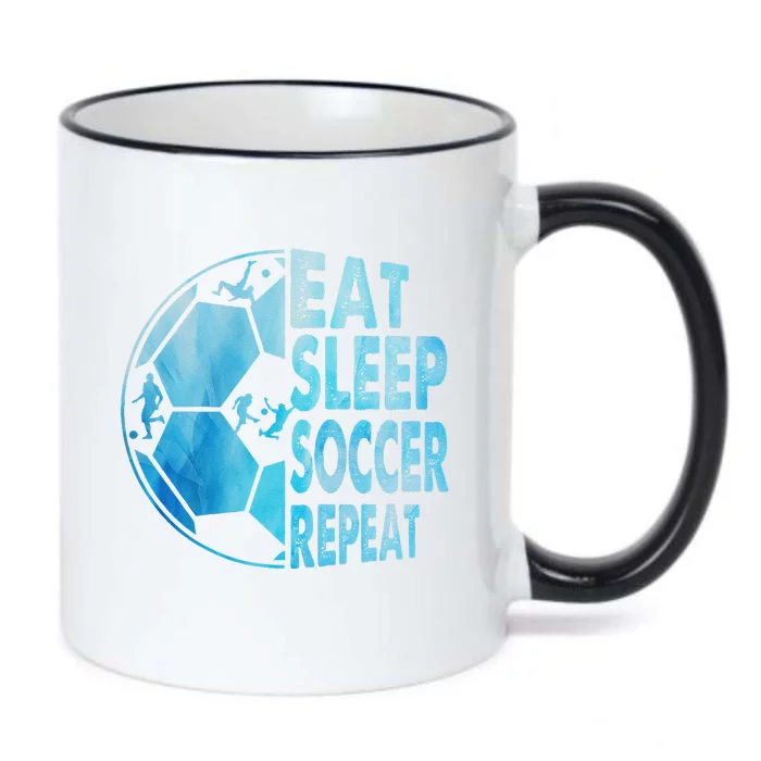 Eat Sleep Soccer Repeat Gift Black Color Changing Mug