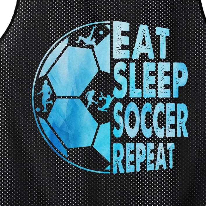 Eat Sleep Soccer Repeat Gift Mesh Reversible Basketball Jersey Tank