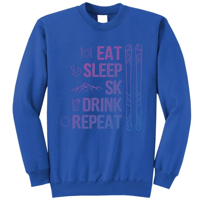 Eat Sleep Ski Ski Area Slopes Call Winter Sports Gift Sweatshirt