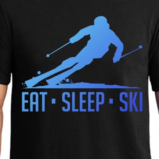 Eat Sleep Ski Skiing Skier Snow Winter Vacation Gift Pajama Set