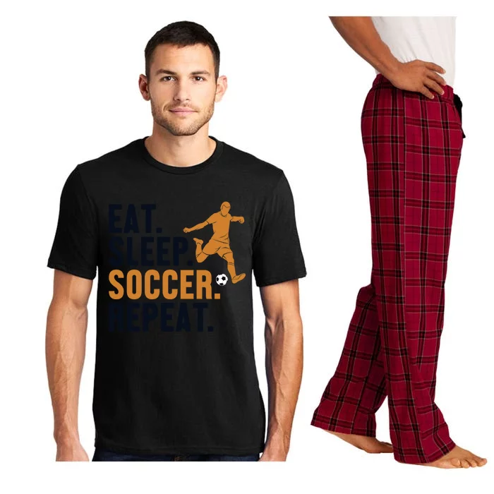 Eat Sleep Soccer Repeat Cool Sport Player Gift Pajama Set