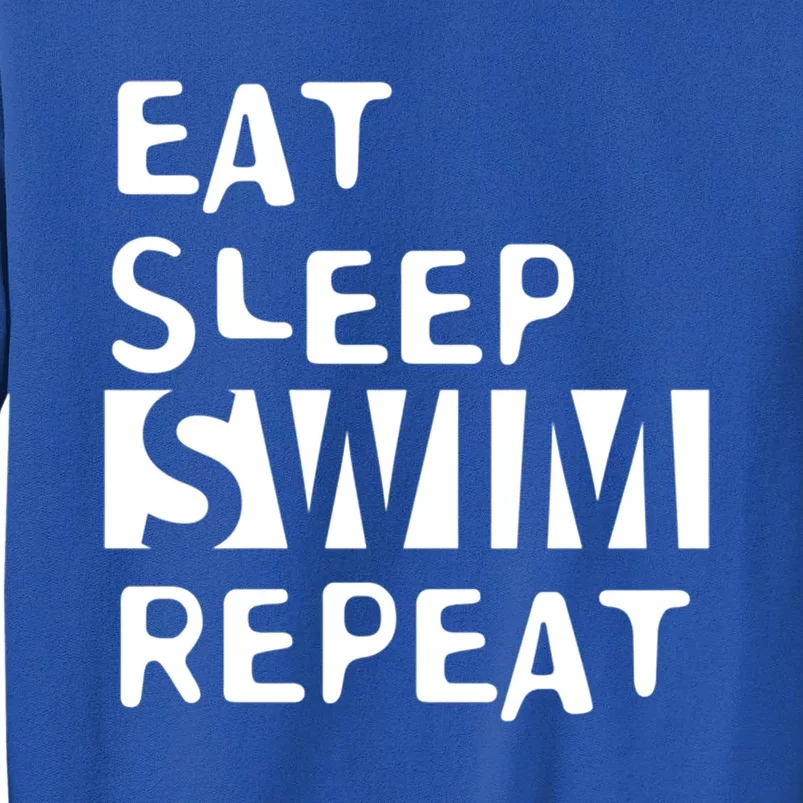 Eat Sleep Swim Repeat Varsity Swim Team Swimming Swim Mom Funny Gift Tall Sweatshirt