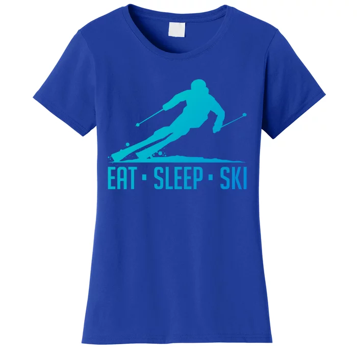 Eat Sleep Ski Skiing Skier Snow Winter Vacation Gift Women's T-Shirt