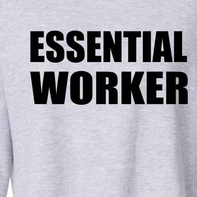 Essential Worker Cropped Pullover Crew