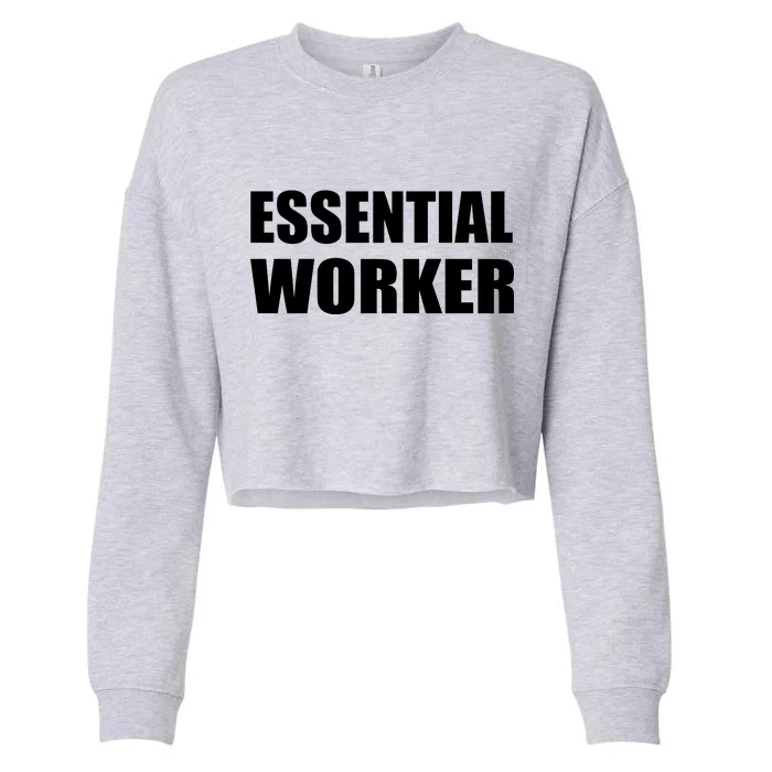 Essential Worker Cropped Pullover Crew