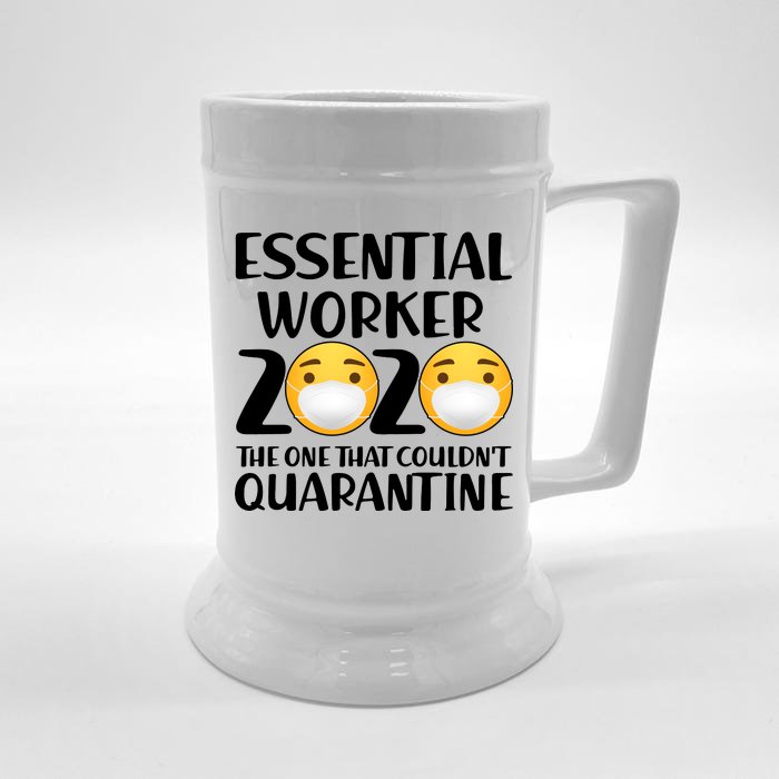 Essential Worker The One That Couldn't Quarantine Front & Back Beer Stein