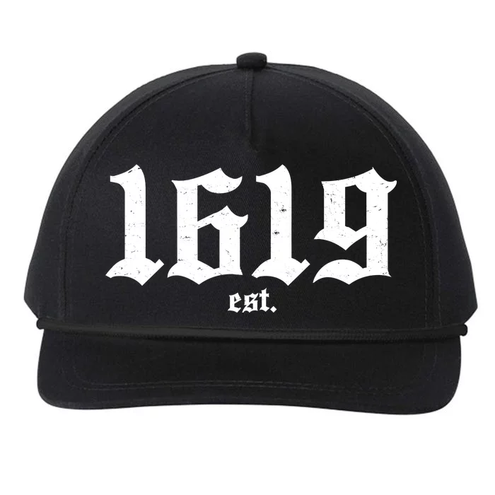 Est 1619 Black African American History Snapback Five-Panel Rope Hat