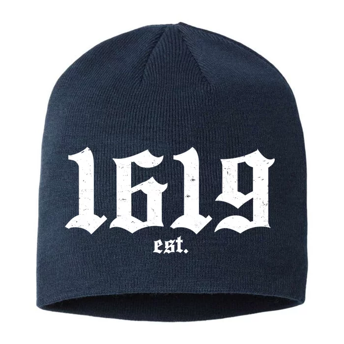 Est 1619 Black African American History 8 1/2in Sustainable Knit Beanie