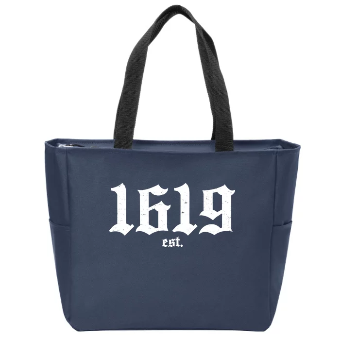 Est 1619 Black African American History Zip Tote Bag