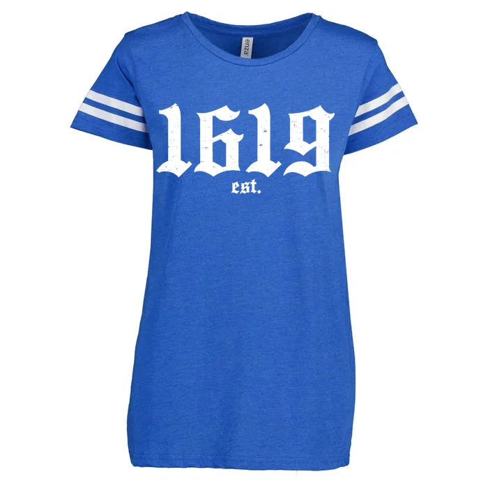 Est 1619 Black African American History Enza Ladies Jersey Football T-Shirt