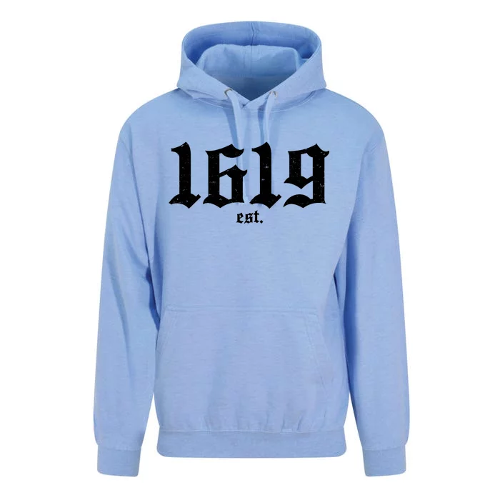 Est 1619 Black African American History Unisex Surf Hoodie