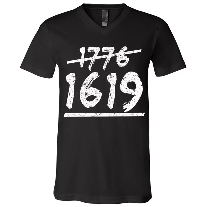 Est 1776 Black History Ancestors 1619 V-Neck T-Shirt