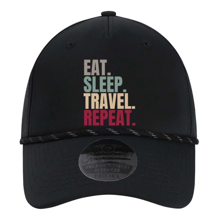 Eat Sleep Travel Repeat Gift Performance The Dyno Cap