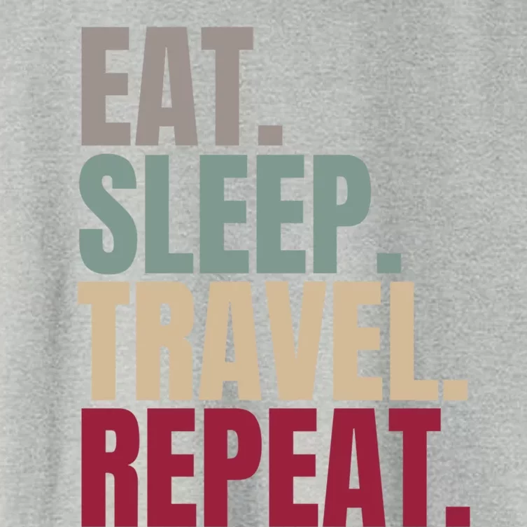 Eat Sleep Travel Repeat Gift Women's Crop Top Tee