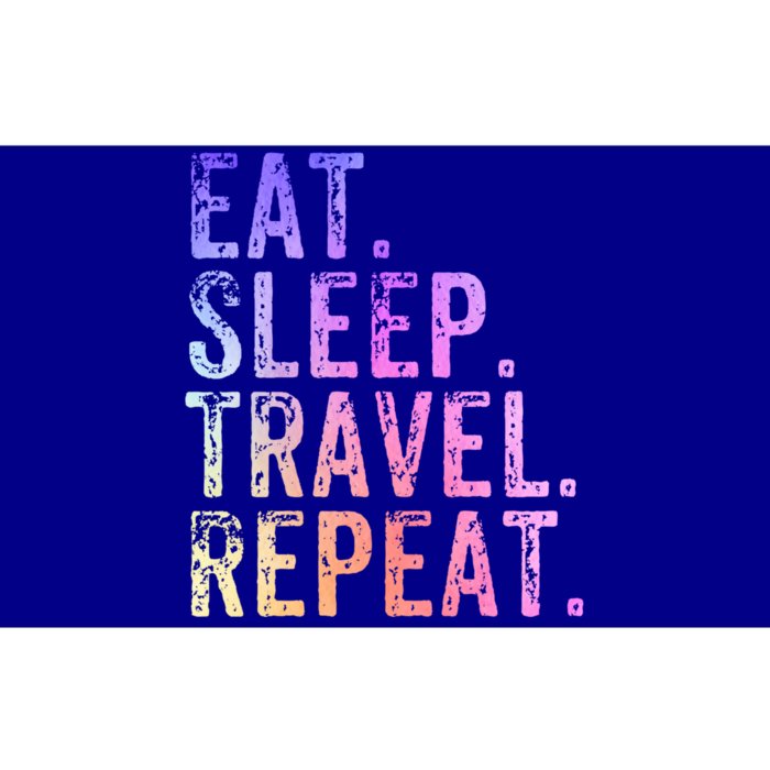 Eat Sleep Travel Repeat Holiday Vacay Vintage Traveler Cute Gift Bumper Sticker