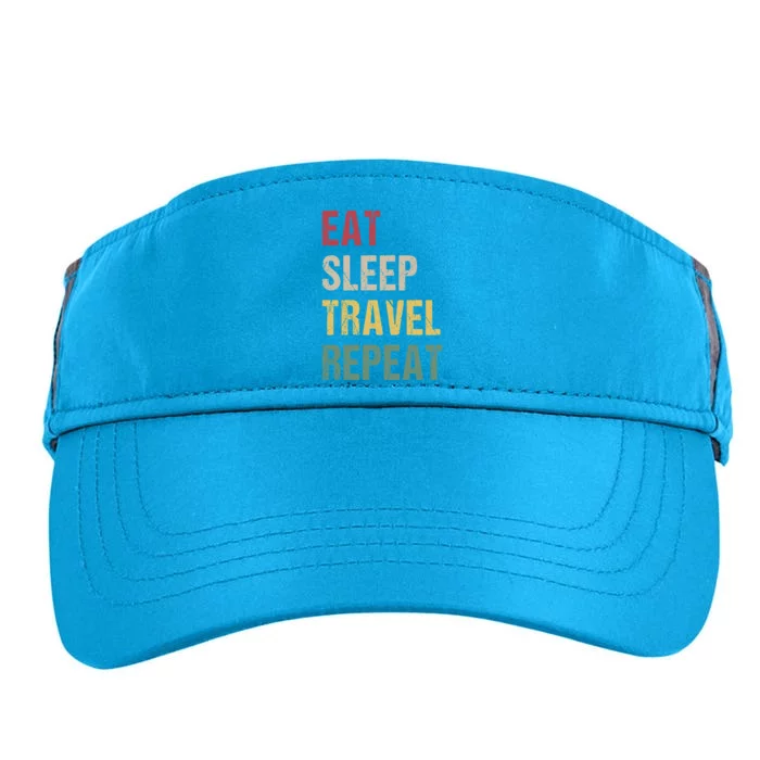 Eat Sleep Travel Repeat Gift Adult Drive Performance Visor