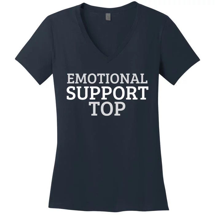 Emotional Support Top Emotional Support Human Women's V-Neck T-Shirt