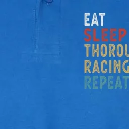 Eat Sleep Thoroughbred Racing Repeat Funny Player Gift Idea Cool Gift Softstyle Adult Sport Polo