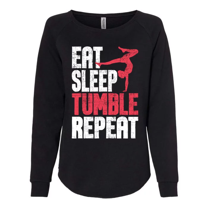 Eat Sleep Tumble Repeat Gymnast Aerobics Gymnastics Lover Womens California Wash Sweatshirt