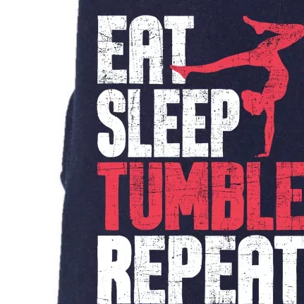 Eat Sleep Tumble Repeat Gymnast Aerobics Gymnastics Lover Doggie 3-End Fleece Hoodie