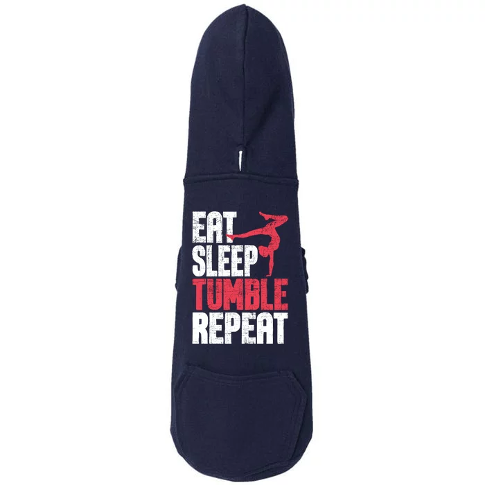 Eat Sleep Tumble Repeat Gymnast Aerobics Gymnastics Lover Doggie 3-End Fleece Hoodie