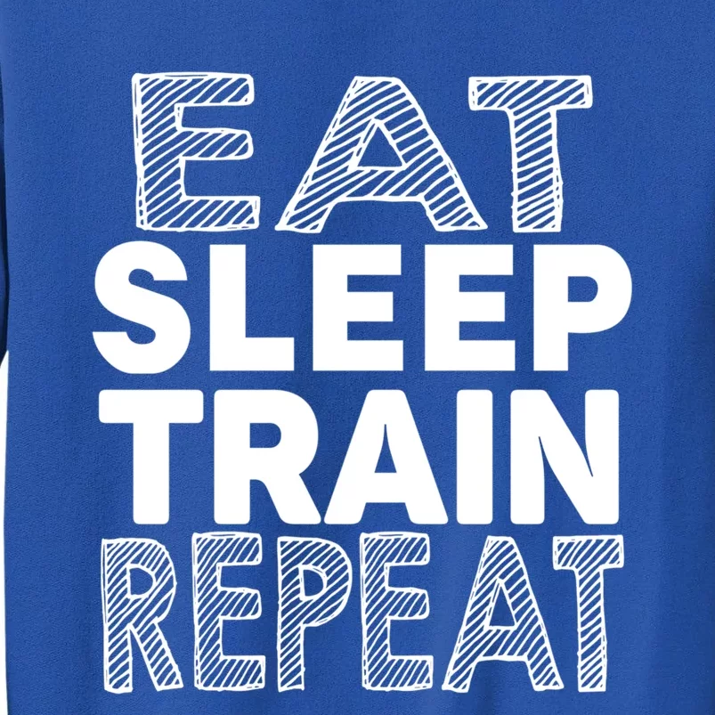 Eat Sleep Train Repeat Cool Gift Funny Gym Workout Cute Gift Sweatshirt