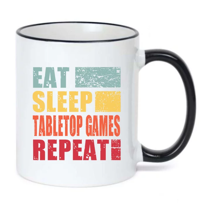 Eat Sleep Tabletopgames Repeat Gift Black Color Changing Mug