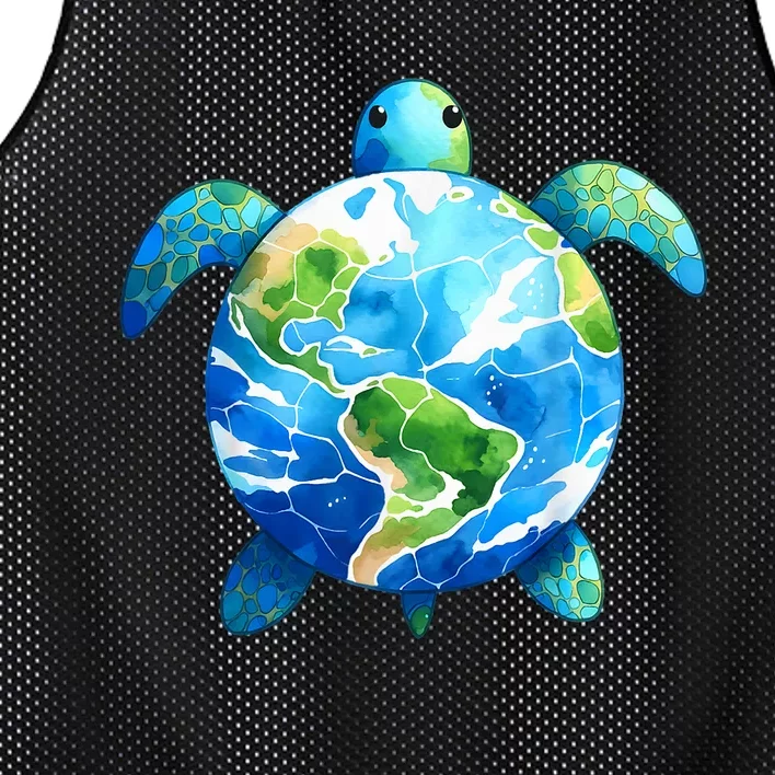 Earth Sea Turtle Save The Planet Earth Day 24 Restore Earth Mesh Reversible Basketball Jersey Tank