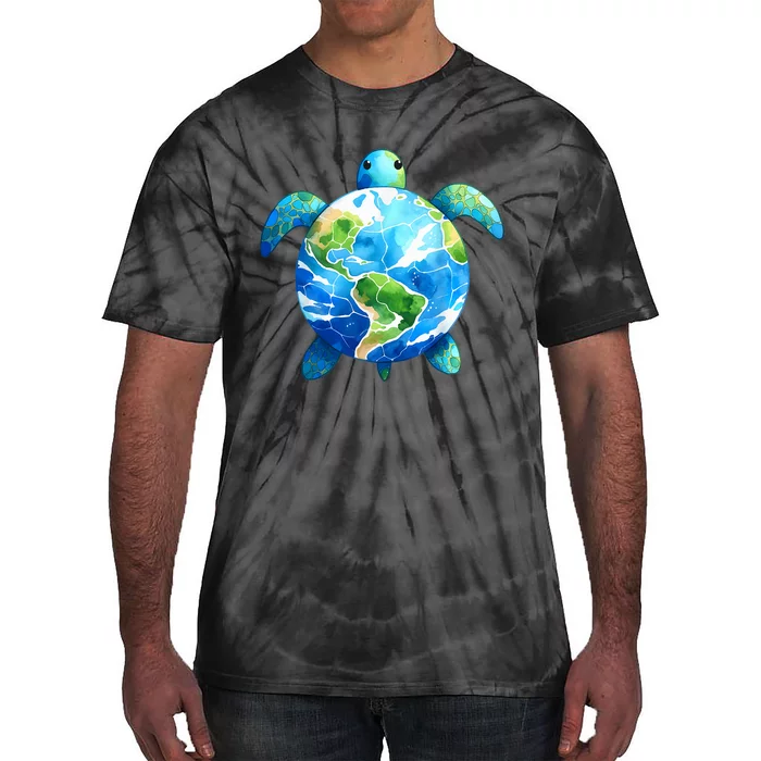 Earth Sea Turtle Save The Planet Earth Day 24 Restore Earth Tie-Dye T-Shirt