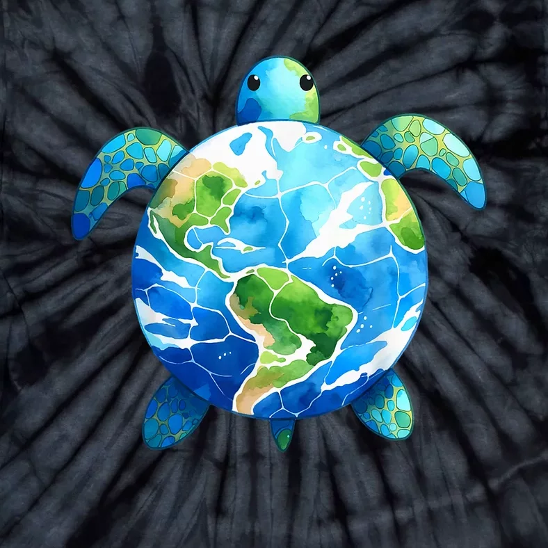 Earth Sea Turtle Save The Planet Earth Day 24 Restore Earth Tie-Dye T-Shirt