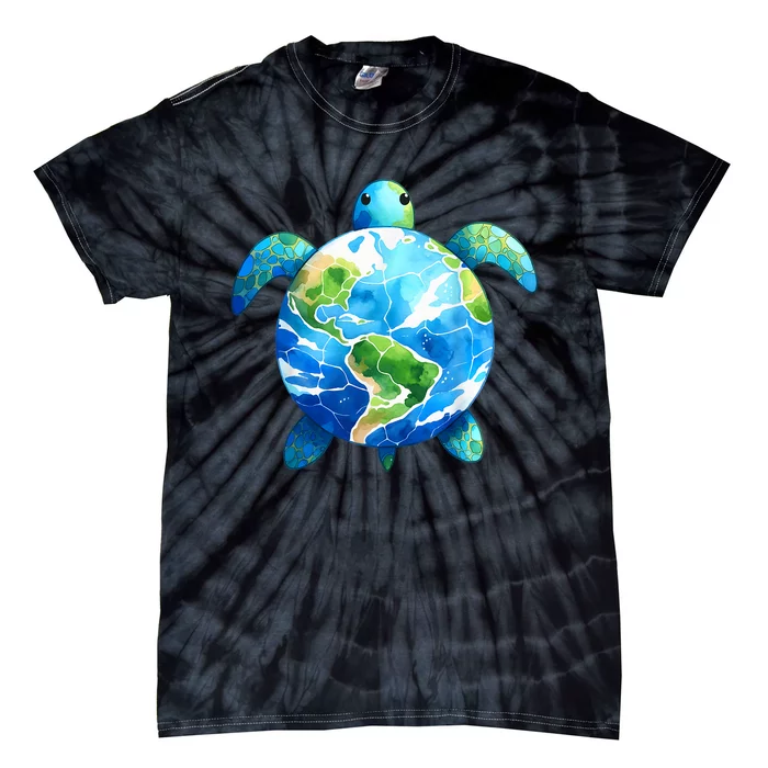 Earth Sea Turtle Save The Planet Earth Day 24 Restore Earth Tie-Dye T-Shirt