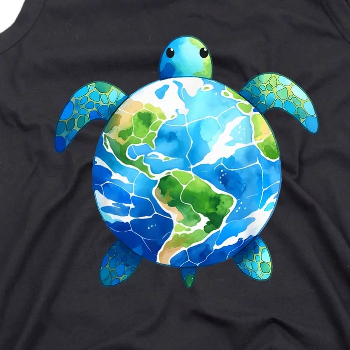 Earth Sea Turtle Save The Planet Earth Day 24 Restore Earth Tank Top