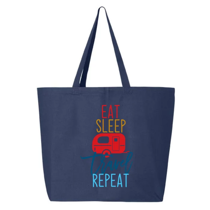 Eat Sleep Travel Repeat Travel Lover Humor Quote Design Great Gift 25L Jumbo Tote