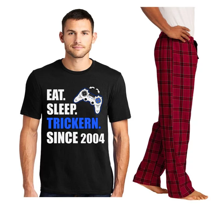 Eat Sleep Trickern Since 2004 Retro Gaming Birthday Great Gift Pajama Set