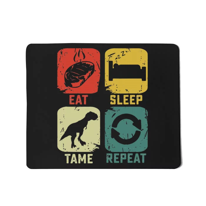 Eat Sleep Tame Repeat Dinosaur Gaming Geek Gamer Mousepad