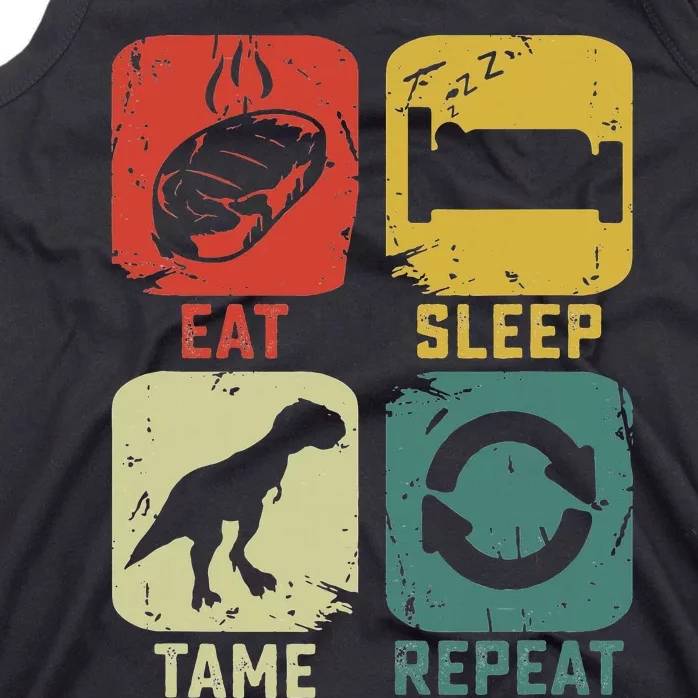 Eat Sleep Tame Repeat Dinosaur Gaming Geek Gamer Tank Top