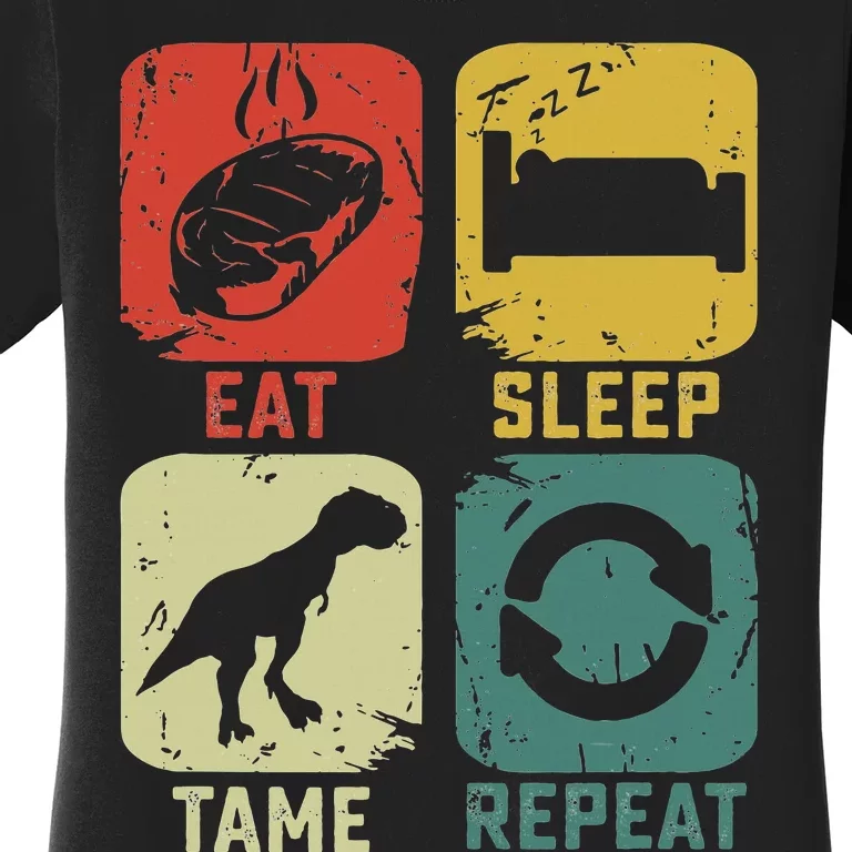 Eat Sleep Tame Repeat Dinosaur Gaming Geek Gamer Women's T-Shirt